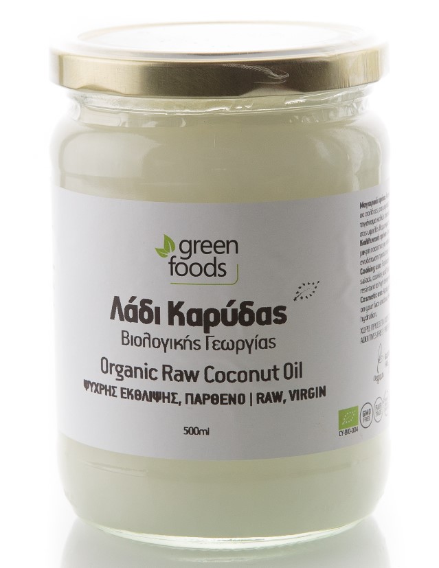 Green Foods, Coconut Oil Raw, 500ml