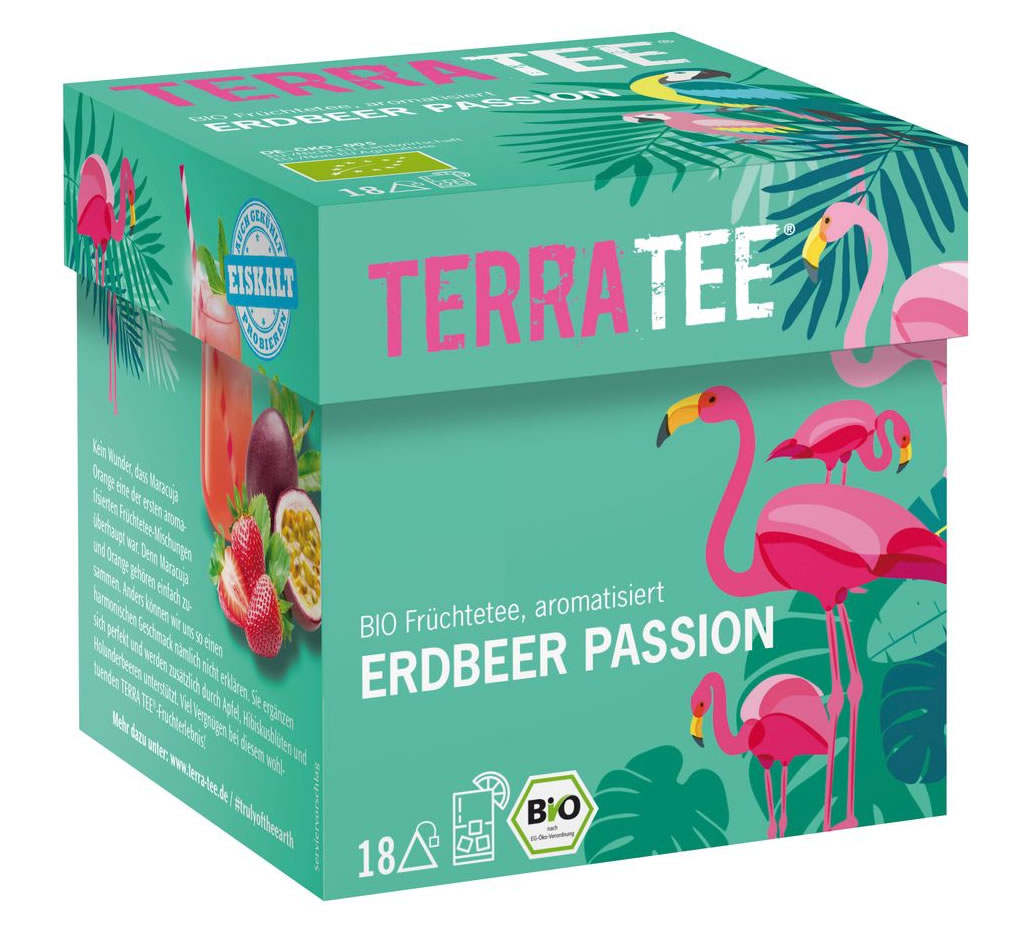 Fruit Tea with Strawberry & Passion Fruit taste, 18 bags