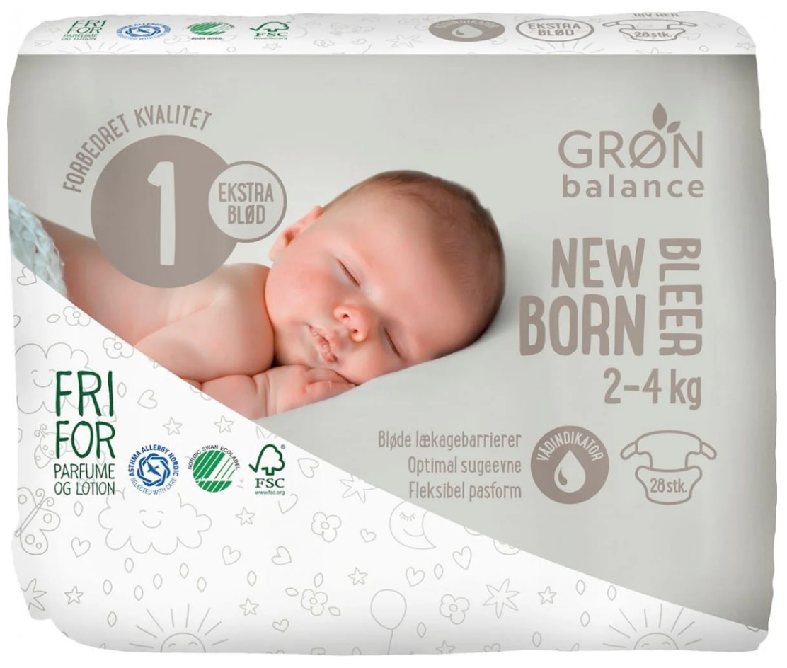 Gron Balance, Newborn Diapers 2-4 kg 28pcs
