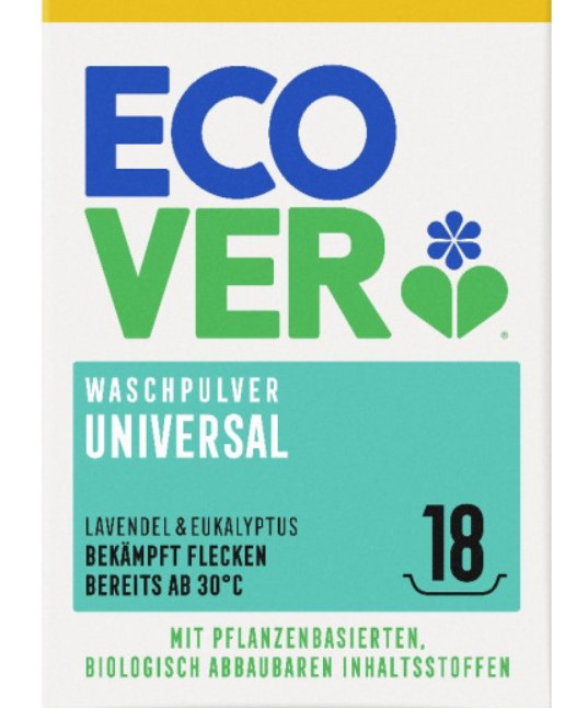 Ecover, Washing Powder Universal 18 wash loads, 1350g