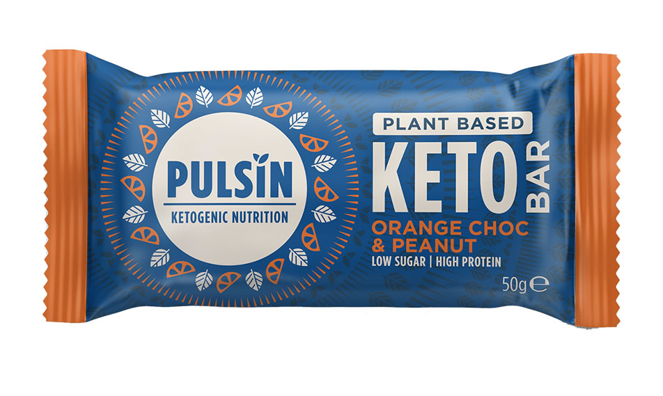 Pulsin, Orange Choc & Peanut Keto Bar, 50g