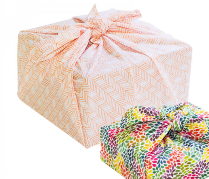 SP Eco, Wrapping Cloth Furoshiki, small, pattern: Coloured Drops