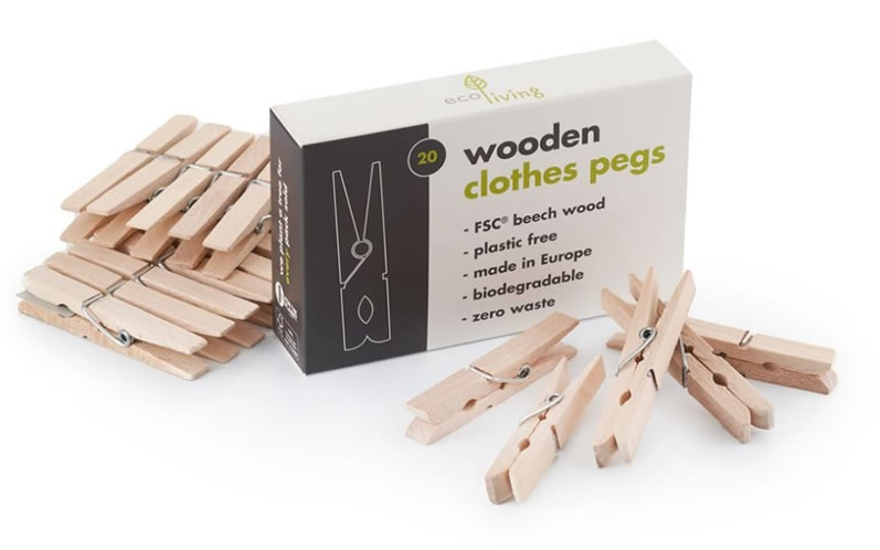 EcoLiving, Wooden Clothes Pegs
