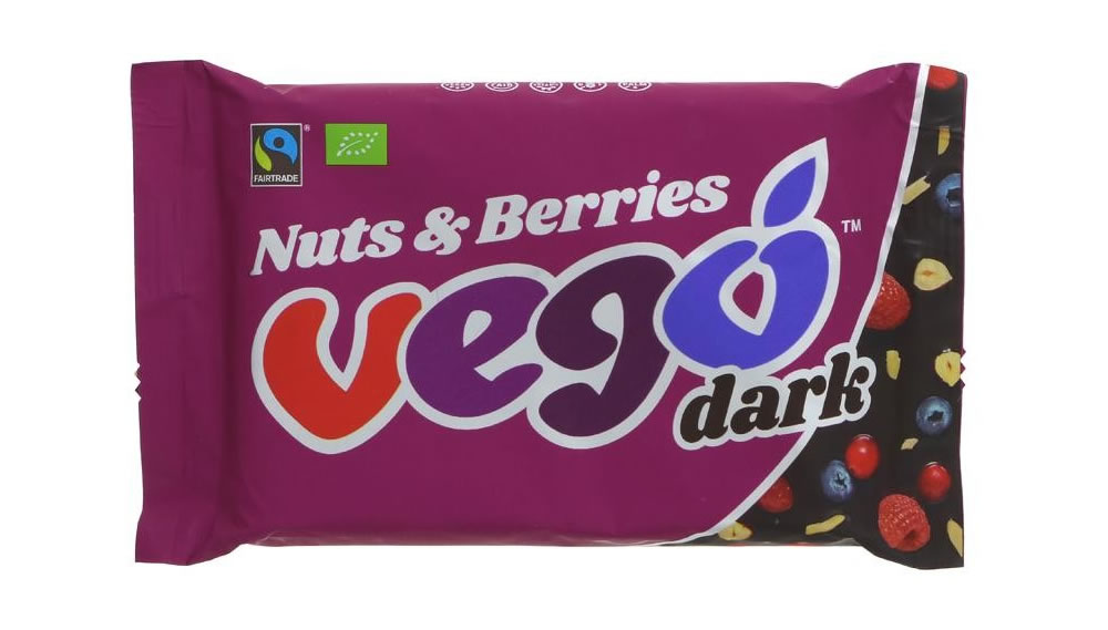 Vego, Nuts & Berries Dark Chocolate, 85g