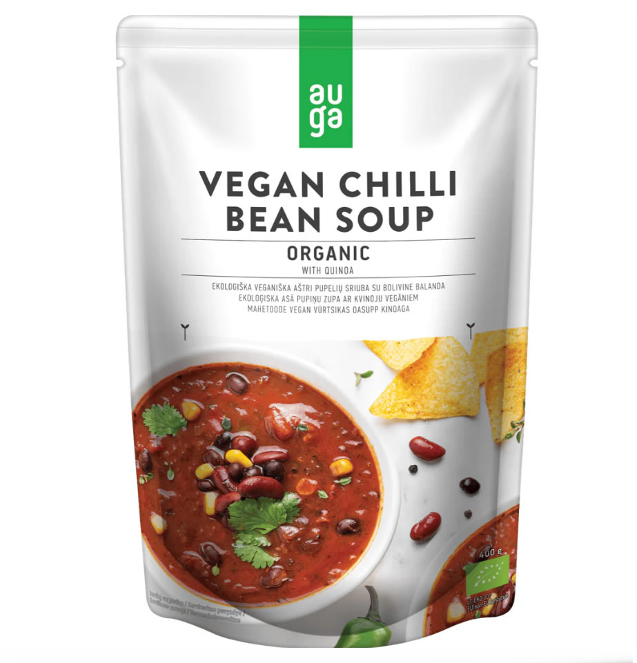 Auga, Vegan Chilli Bean Soup with Quinoa, 400g