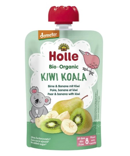 Holle, Kiwi Koala Pear & Banana with Kiwi Fruit Puree 8 m+, 100g