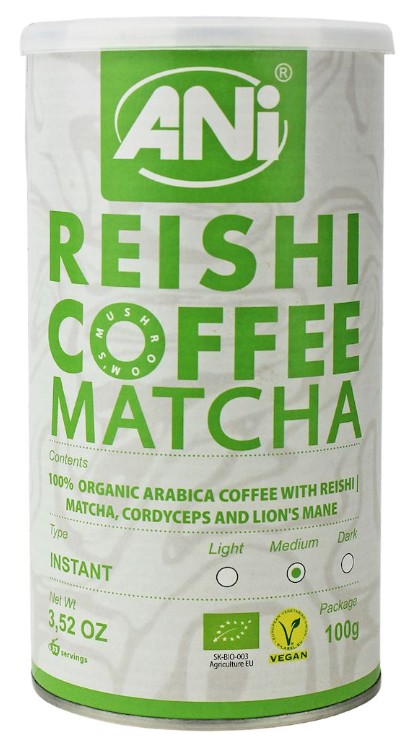 Ani, Reishi Coffee with Matcha, Cordyceps & Lion’s Mane, 100g