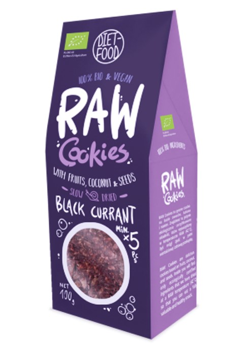Raw Cookies with Black Currant, 100g
