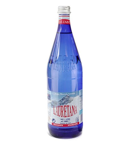 Lauretana, Sparkling Mineral Water Glass Bottle, 1l