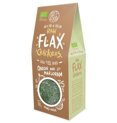 Flax Crackers with Onion and Majoram, 90g