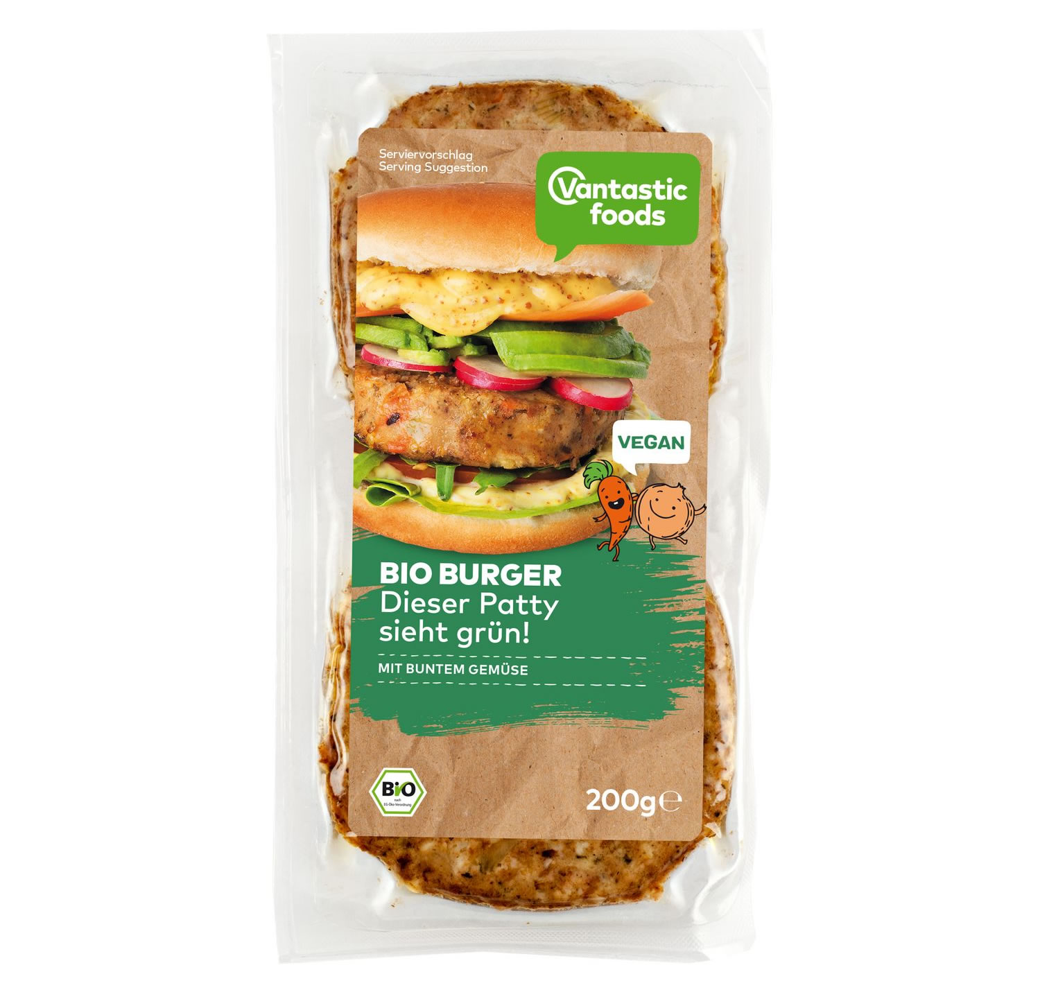 Burger with Vegetables, 200g
