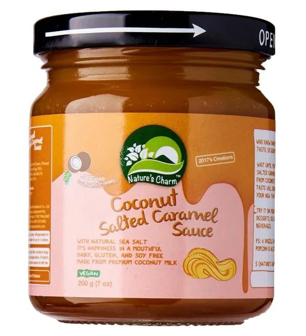 Nature’s Charm, Coconut Salted Caramel Sauce, 200g