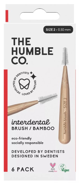 The Humble Co, Interdental Brush Bamboo Size 2 - Red