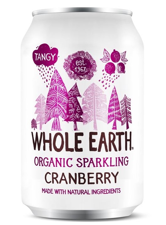 Whole Earth, Sparkling Cranberry Drink, 330ml