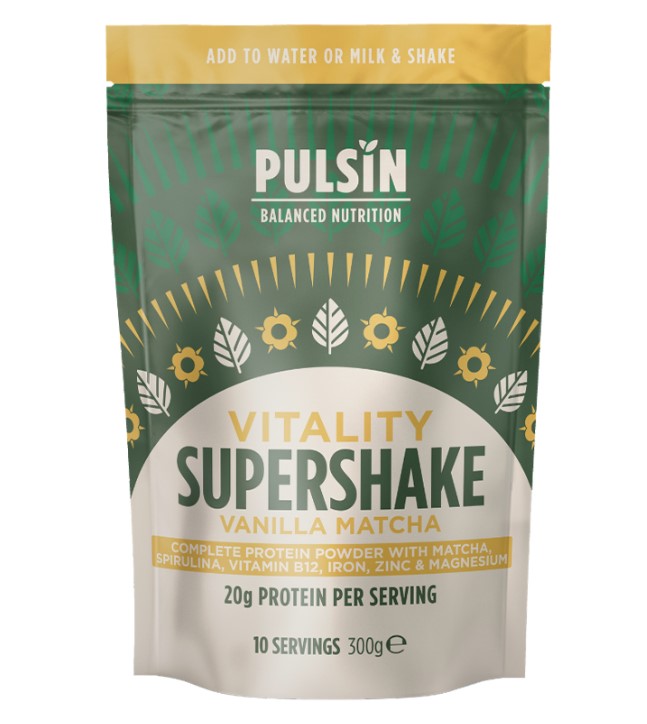 Pulsin, Vitality Vanilla Matcha Supershake, 300g