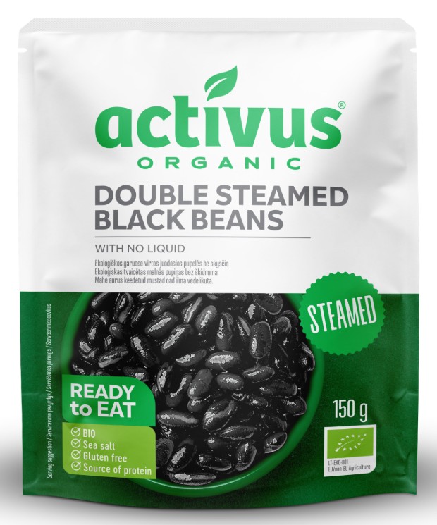 Activus, Double Steamed Black Beans, 150g
