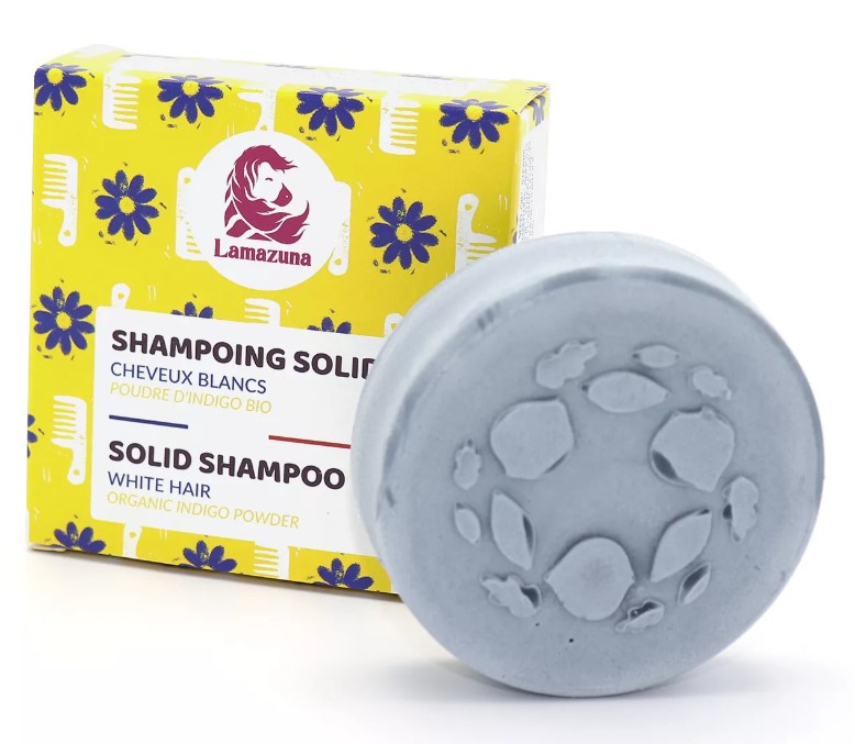 Lamazuna, Shampoo Bar White Hair with Indigo Powder, 70g