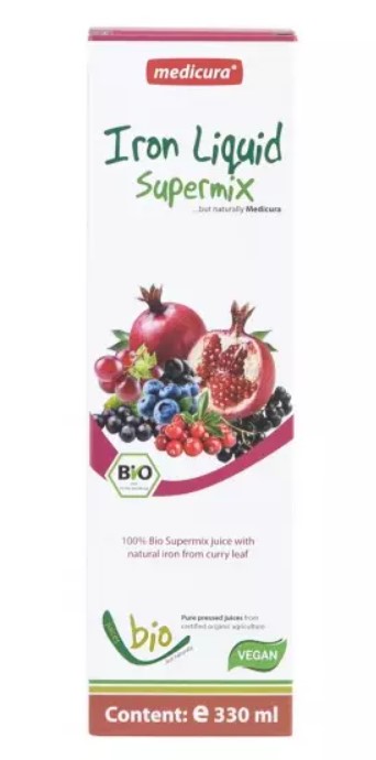 Medicura, Juice Supermix with Iron, 300ml