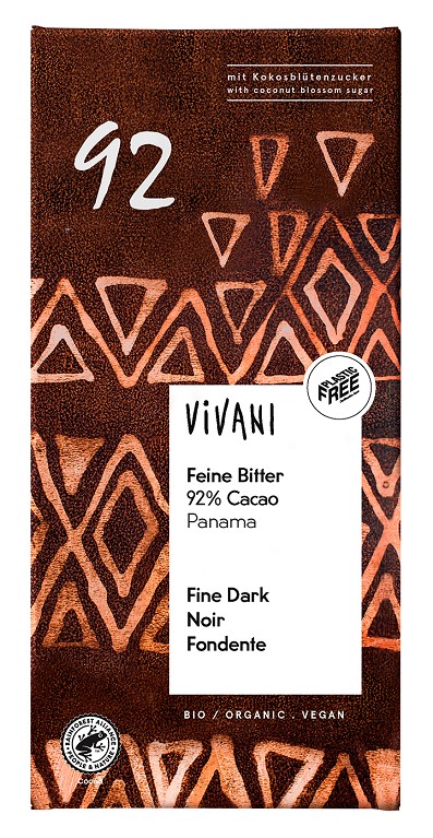 Vivani, Dark Chocolate 92% Cocoa, 80g