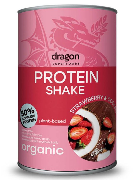 Dragon, Almond, Rice & Pea Protein - Strawberry & Coconut, 500g
