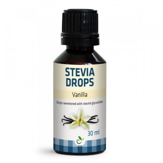 Stevia Drops Vanilla Sweetener, 30ml