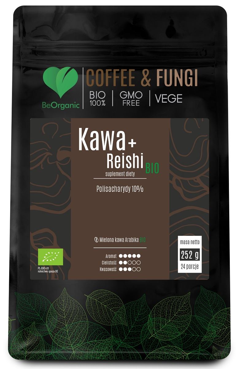 Be Organic, Mushroom Coffee with Reishi Ground Arabica, 252g