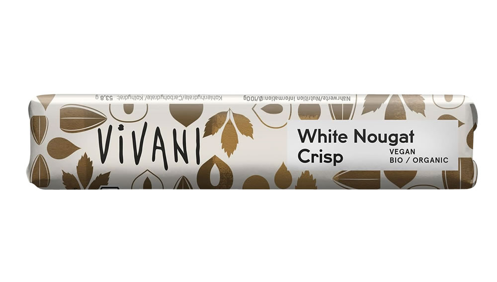 Vivani, White Nougat Crisp Bar, 35g