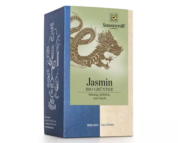 Sonnentor, Jasmine Green Tea 18 double chamber bags, 27g