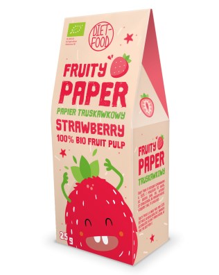 Diet-food, Fruity Paper Strawberry 100% Fruit Pulp, 25g