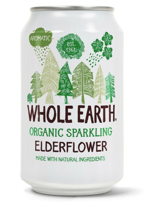 Whole Earth, Sparkling Elderflower Drink, 330ml