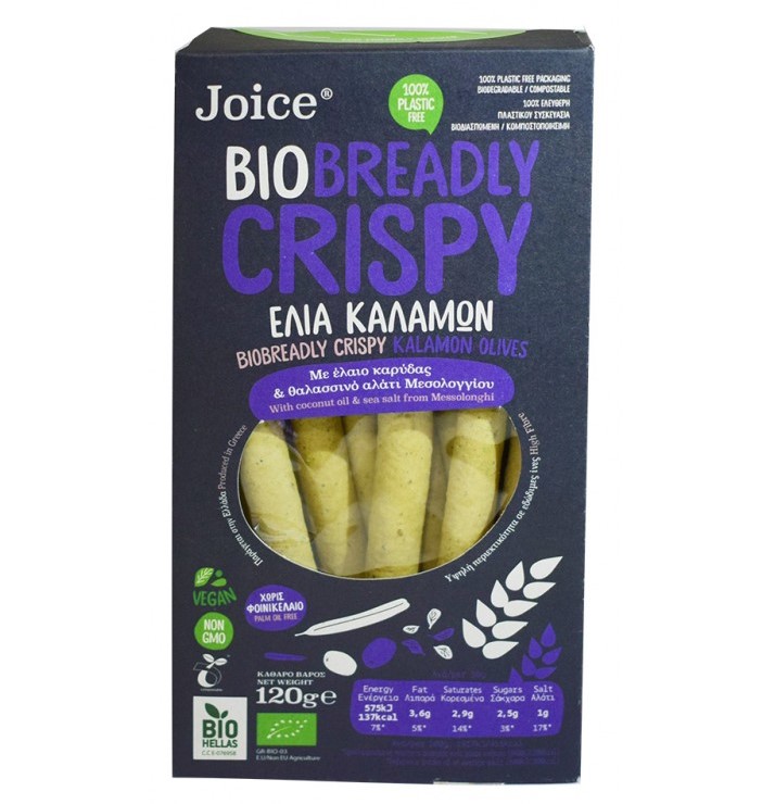 Joice, Breadly Crispy Kalamon Olives Breadsticks, 120g