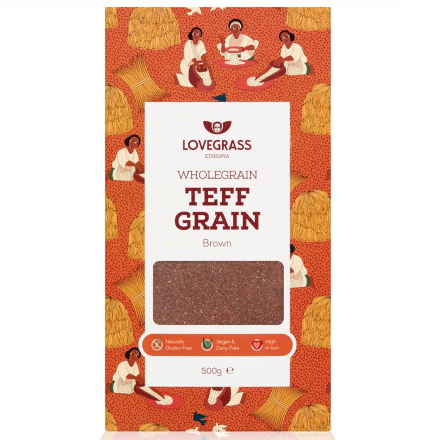 Lovegrass, Wholegrain Brown Teff Grain, 500g