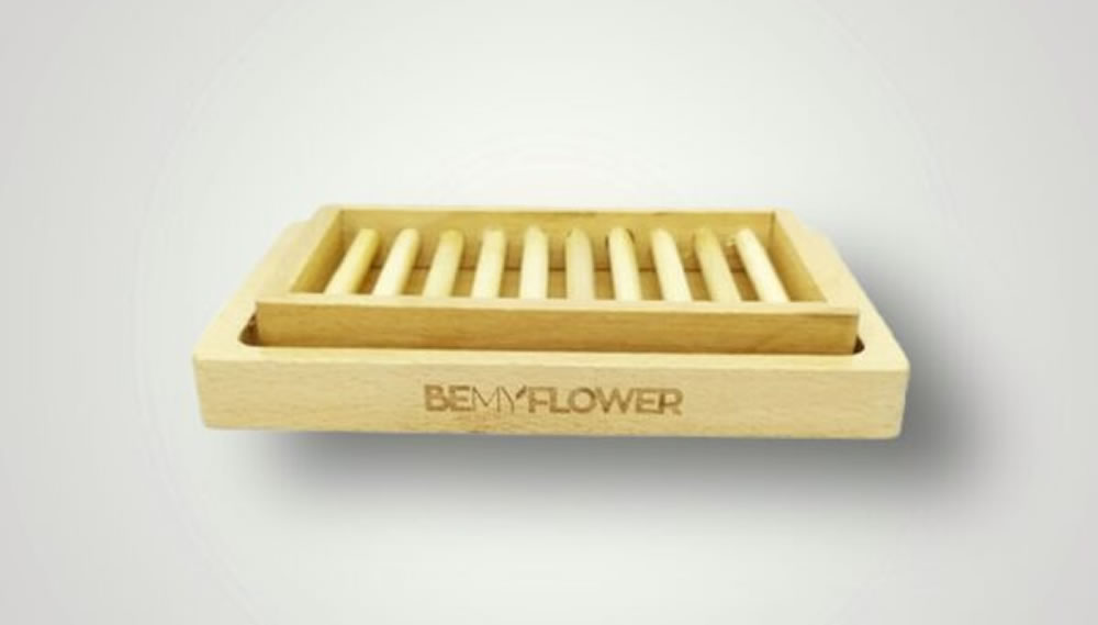 BeMyFlower, Bamboo Soap Dish - Stripes