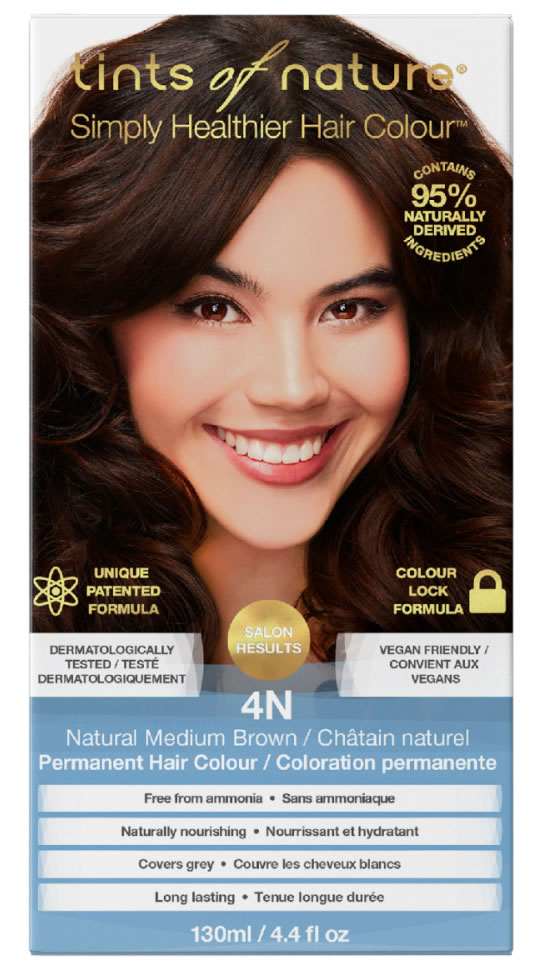 Tints of Nature, 4N Natural Medium Brown Permanent Hair Colour
