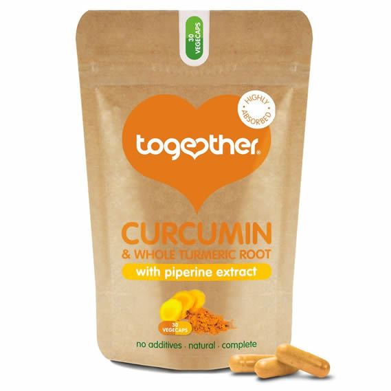 Together, Curcumin & Whole Turmetic Root with piperine extract, 30 capsules