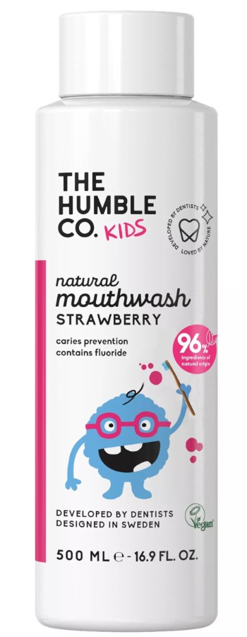 The Humble Co, Kids Natural Mouthwash - Strawberry, 500ml