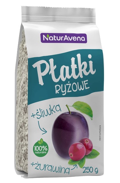 NaturaVena, Rice Flakes with Cranberry & Plum, 250g