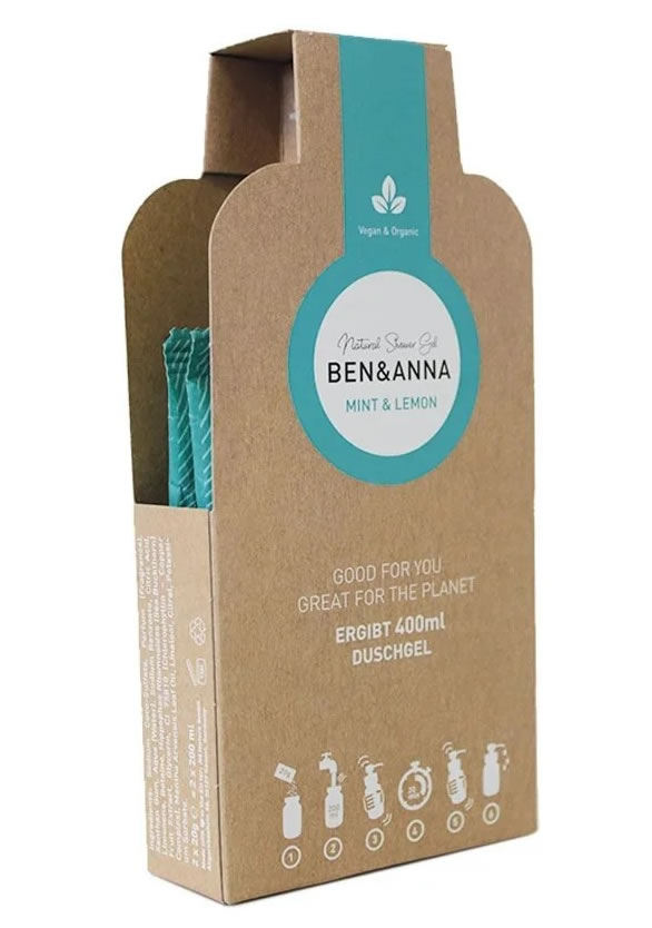 Ben&Anna, Shower Gel Flakes - Mint & Lemon