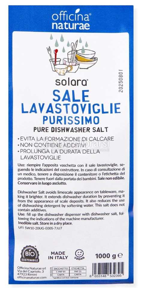 Officina Naturae, Pure Dishwasher Salt, 1kg