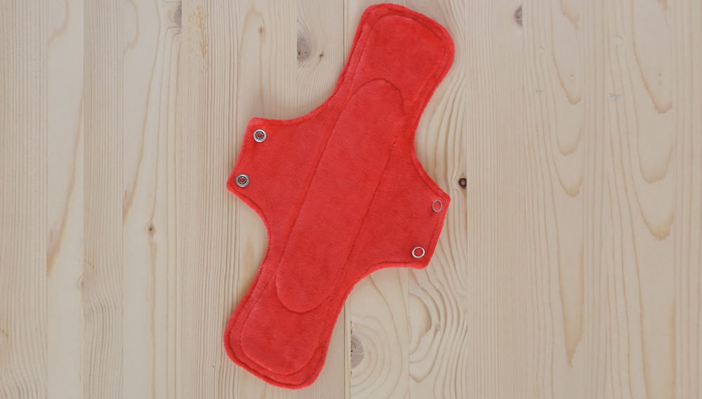Wasteless Design, Cloth Pad for Heavy Flow Coral size: XL