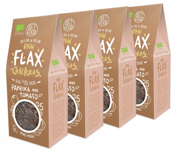 Flax Crackers with Tomato and Paprika, 90g