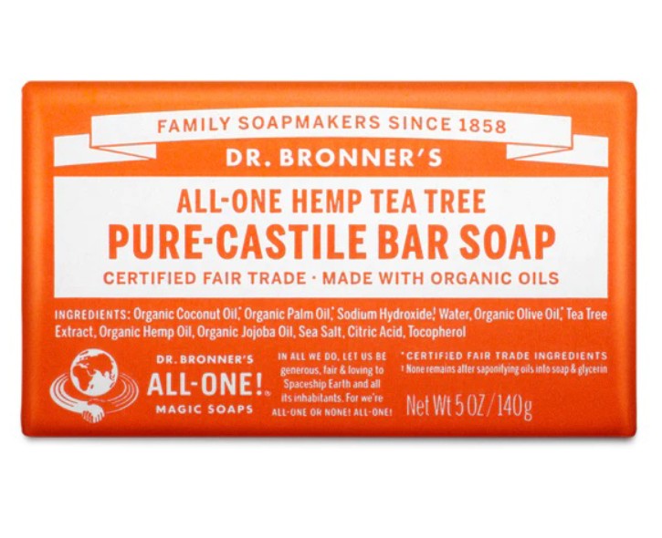 Tea Tree Pure Castile Soap Bar, 140g