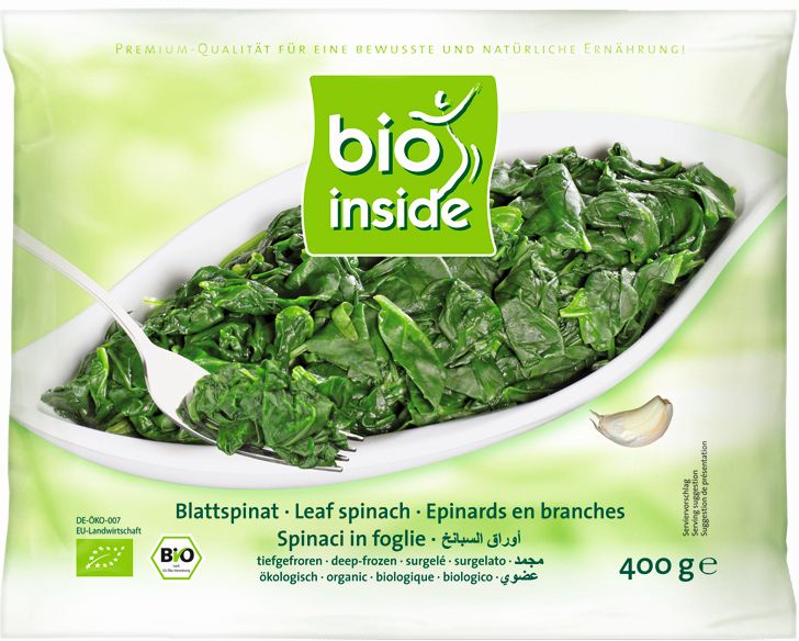 Bio Inside, Spinach, 400g