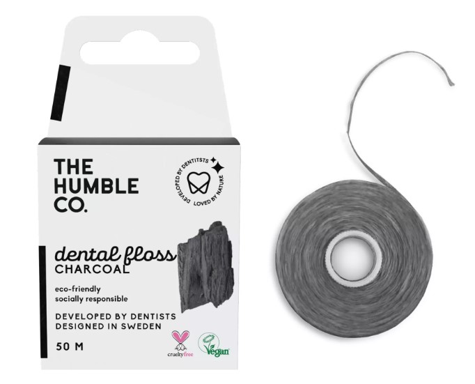 The Humble Co, Dental Floss Charcoal 50m