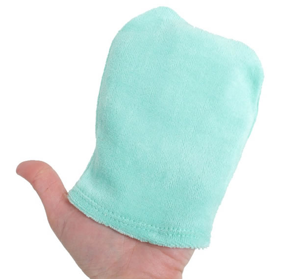 Shower Mitt or Baby Changing Glove, color: Turquoise