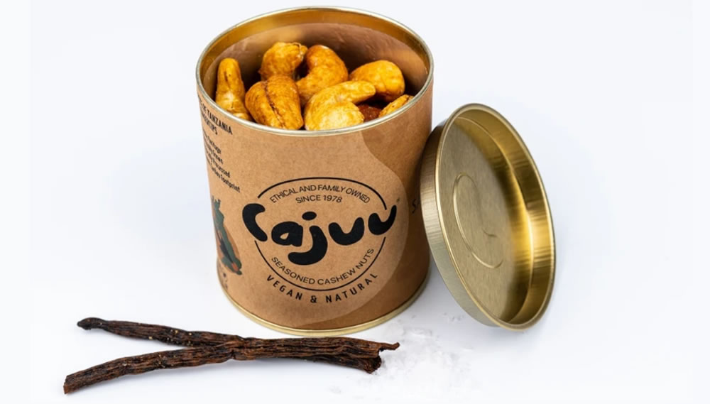 Cajuu, Vanilla and Salted Caramel Cashew Nuts Tube, 80g