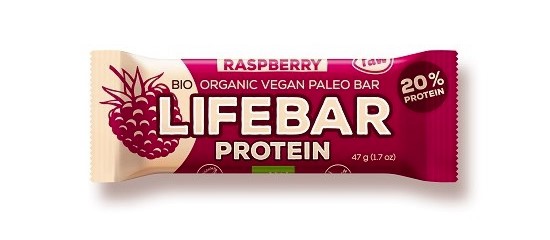 Lifebar, Raspberry Protein 20% Energy Bar, 47g
