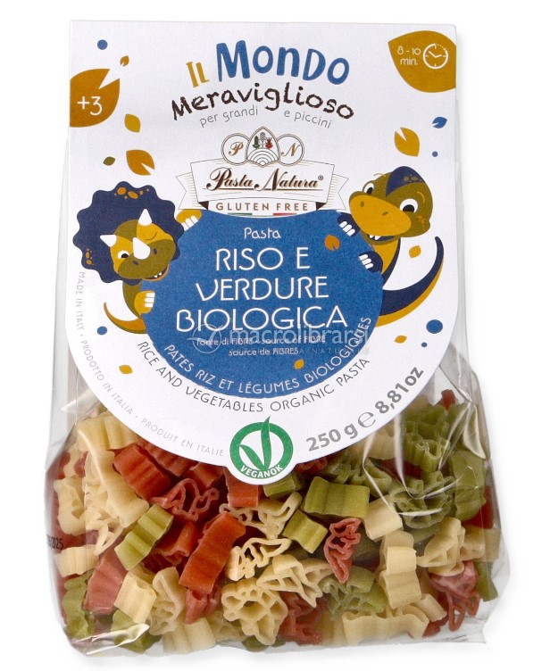 Rice and Vegetable Pasta - Dinosaurs, 250g