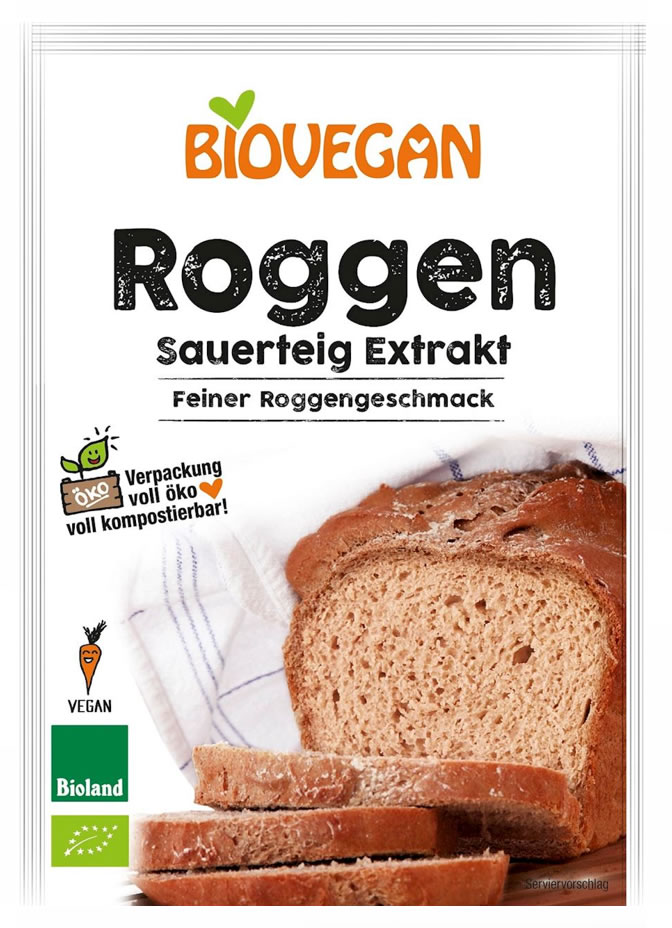 Biovegan, Sourdough Extract Rye Powder, 30g