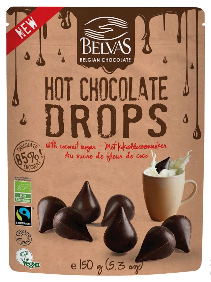 Belvas, Hot Chocolate Drops, 150g